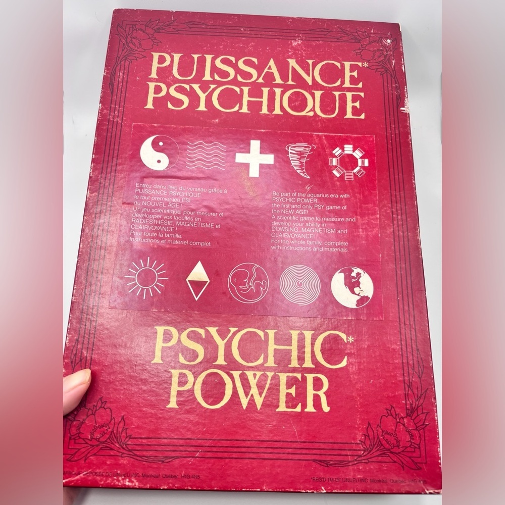 Vintage Psychic Power Board Game Unijeu Canada 1970s